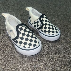 Black and White Vans size 3 toddler